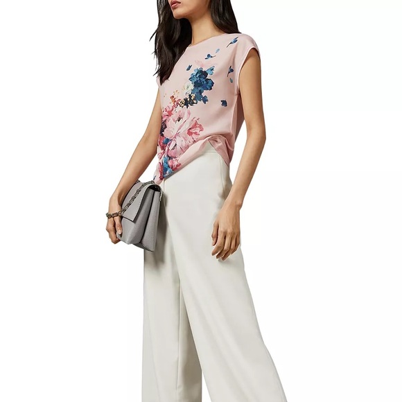 Ted Baker Santula Raspberry-Ripple-Print Tee Size 3 - Picture 4 of 11